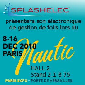 Nous serons présents pour vous montrer ce que l'#électronique peut apporter à la gestion #automatique des #foils pour bateaux et autres supports nautiques #hydrofoils sur le stand 2.1 B 75, HALL 2 du <a href="/NauticParis/">B</a> 🚢 Prise de RDV en MP 🙌