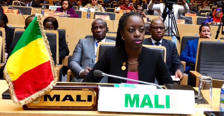 At the African Union Extraordinary Session yesterday, Addis Ababa, November 17, 2018. This is the Foreign Minister of Mali, Min Kamissa Camara, 35 years of age. Africa today! Youthful Leadership!
