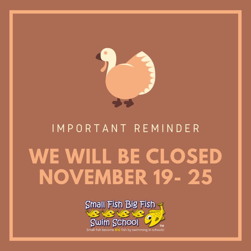 SFBFswimschool's tweet photo. Friendly reminder we will be closed for the holiday week. Have a wonderful time. https://t.co/zZtCllsYEu