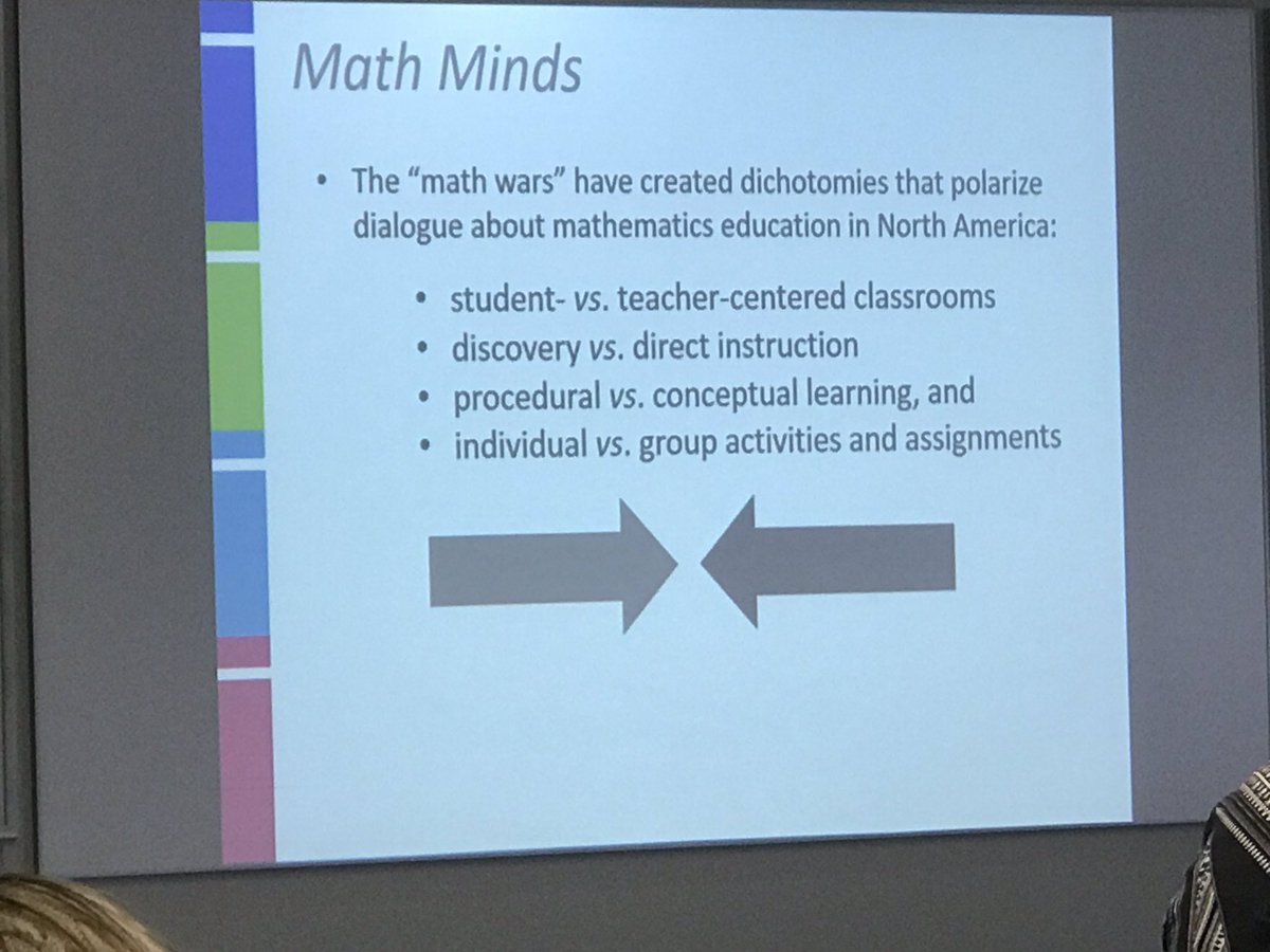 WardStrueby's tweet photo. The Math Minds approach seeks to transcend these current debates.
@JUMP_Math
#JUMPMath #MathEd2018 https://t.co/rouvPXncyZ