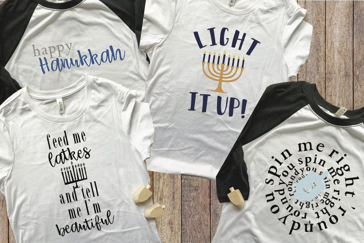 Gearing up for Hanukkah? These shirts are perfect for the festivities! #CricutMade buff.ly/2Tlb1Ni