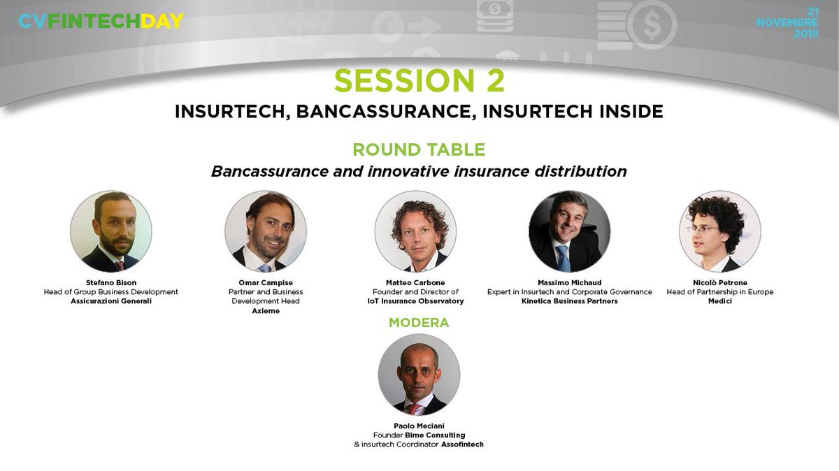 MassimoFamularo's tweet photo. 1st #CVFintechday is coming - 21st November 2018 Crowne Plaza Milan Linate use this link to apply for a Free Pass - https://t.co/nfk2roivrI CC @Sere691 @RockZen @EuclideaSIM @AdviseOnly https://t.co/L2A3VbIw5X