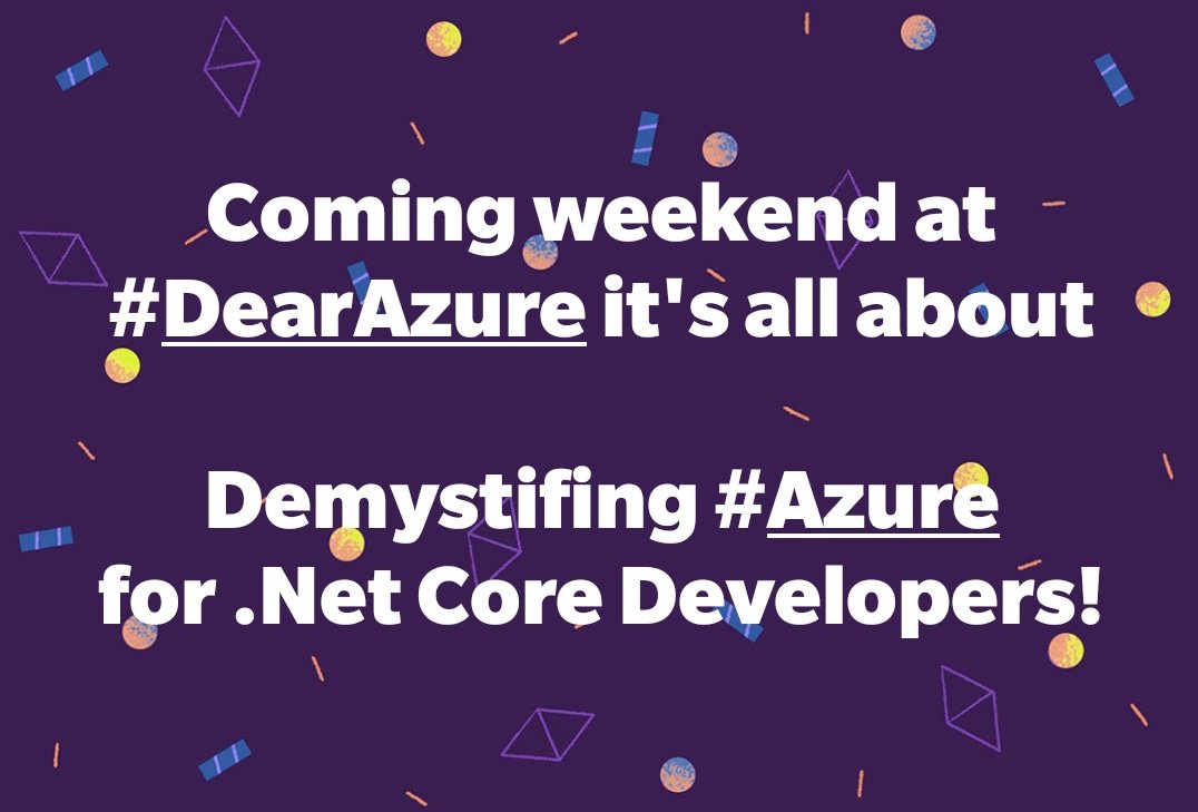 dearazure_net's tweet photo. Dear @Azure learners gear up!

@afzaalvirgoboy @KasamShaikh

#dearazure #azure #dotnet #dotnetcore #azINDIA #webinar https://t.co/8BkqcB2R9F