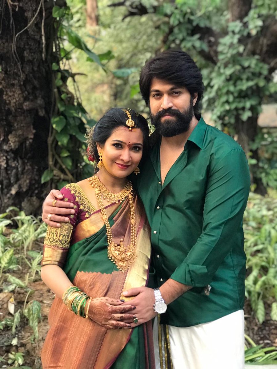BangaloreTimes1's tweet photo. Wishing this cute couple the very best... @NimmaYash @RadhikaPandit7 https://t.co/S9lMcIl1a4