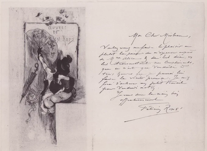 Lettres de Félicien Rops...
1/2 