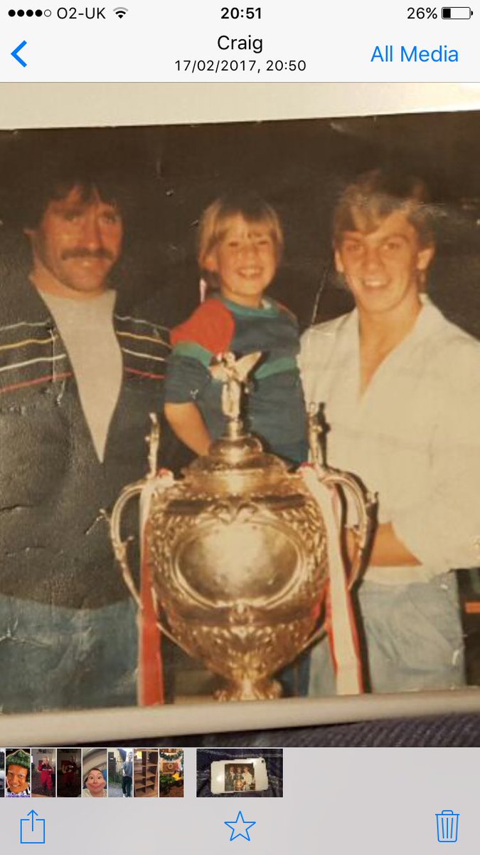 1985 with the challenge cup trophy