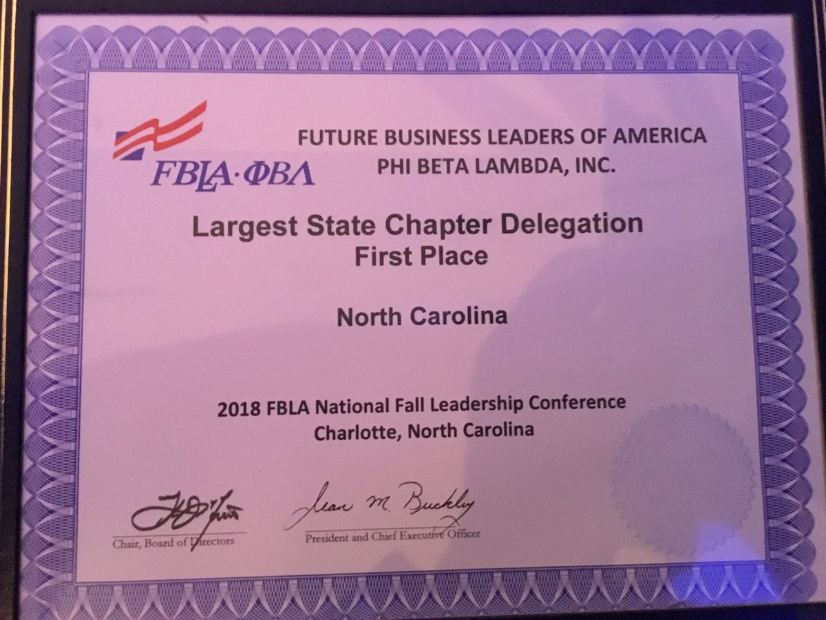 Thank you NC FBLA for hosting the NFLC Charlotte!