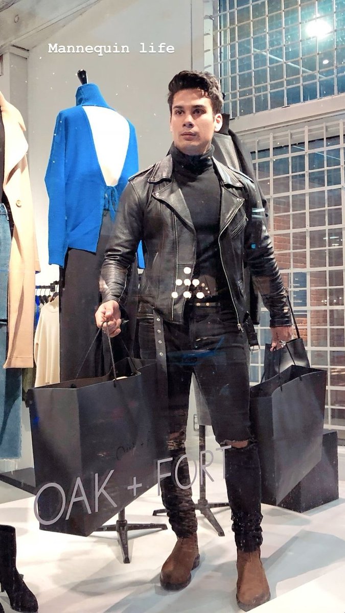 She can't take him shopping anywhere...