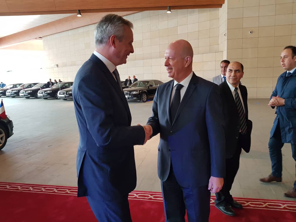 BrunoLeMaire's tweet photo. Heureux d'être à Alger aujourd'hui pour le 5+5 Finances et Investissement, avec mes homologues des pays de la Méditerranée occidentale. Nous voulons renforcer la coopération entre nos deux rives ! https://t.co/lYicOq6vFR