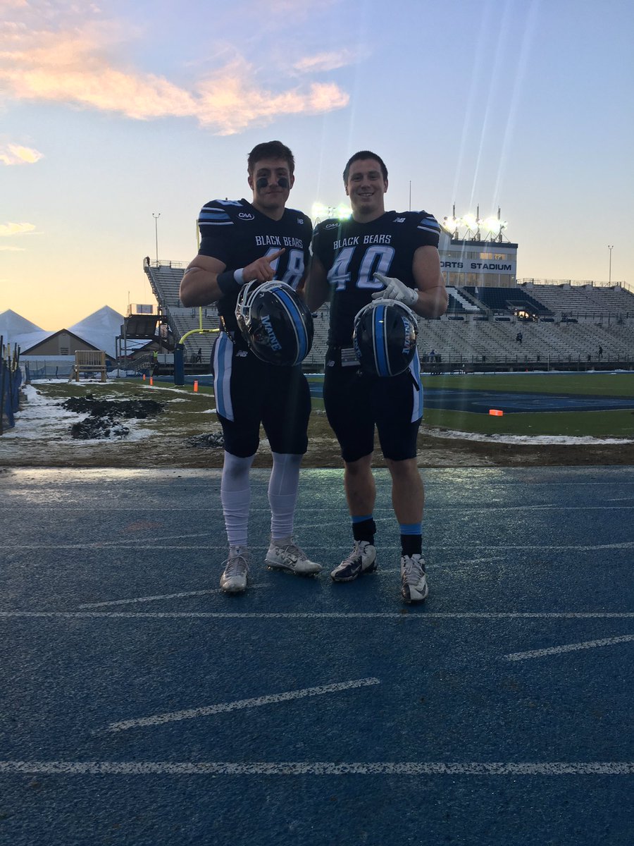 SPCAthlete's tweet photo. Football Saturday with the #SPCFam Conference titles were going around #blackbears #blackhole #CAA #SHU #ringszn @OwenElliott40 @Jackiemoon_25 @garretlynn1 #twitterlessMichael https://t.co/X7jipJaLTY