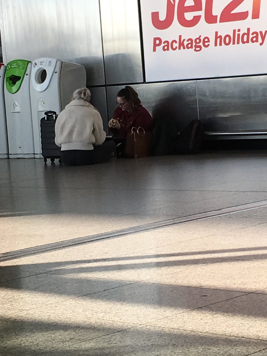 The lack of seating <a href="/STN_Airport/">London Stansted Airport</a> is a disgrace, there’s hardly anywhere now for people to sit and eat while waiting for check in to open or eat their food. The airport is increasing in capacity forcing more people to the floor.