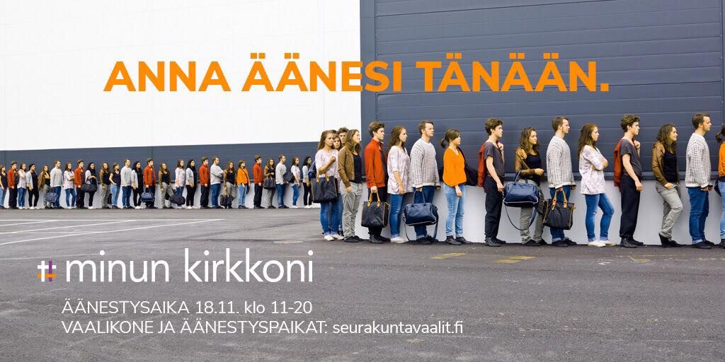 isosetry's tweet photo. 📢🚨
Vielä on yli kuusi tuntia aikaa vaikuttaa kirkon suuntaan ja tulevaisuuteen! 
Me ollaan aktiivien porukalla jo äänestetty, käy säkin! https://t.co/Ls0eBE8CF1 -sivuilla löydät vaalikoneen ja sun oman äänestyspaikan. Sit vaan henkkarit matkaan ja äänestämään! Helppoa!

Go! 🔥 https://t.co/dAmjue8EOw