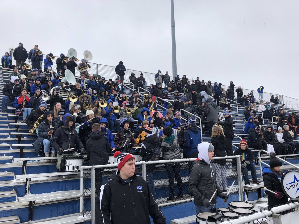 SCNmusic's tweet photo. @robertpomazak congratulations on a fantastic 2OT win. The SCN BAND will be bringing the home field advantage for you guys in Champaign. See you there! @bluefangroup https://t.co/2vr4q2ilxc