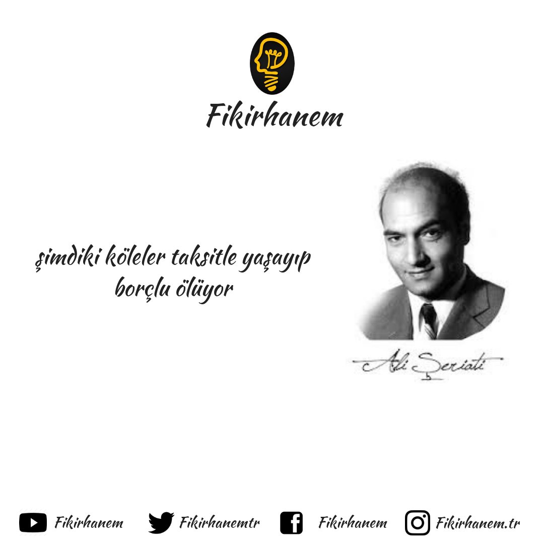 Fikirhanemtr's tweet photo. 'ş𝒾𝓂𝒹𝒾𝓀𝒾 𝓀ö𝓁𝑒𝓁𝑒𝓇 𝓉𝒶𝓀𝓈𝒾𝓉𝓁𝑒 𝓎𝒶ş𝒶𝓎ı𝓅 𝒷𝑜𝓇ç𝓁𝓊 ö𝓁ü𝓎𝑜𝓇'
𝒟𝓇. 𝒜𝓁𝒾 Ş𝑒𝓇𝒾𝒶𝓉𝒾
#AliŞeriati https://t.co/c3EO4fesRQ
