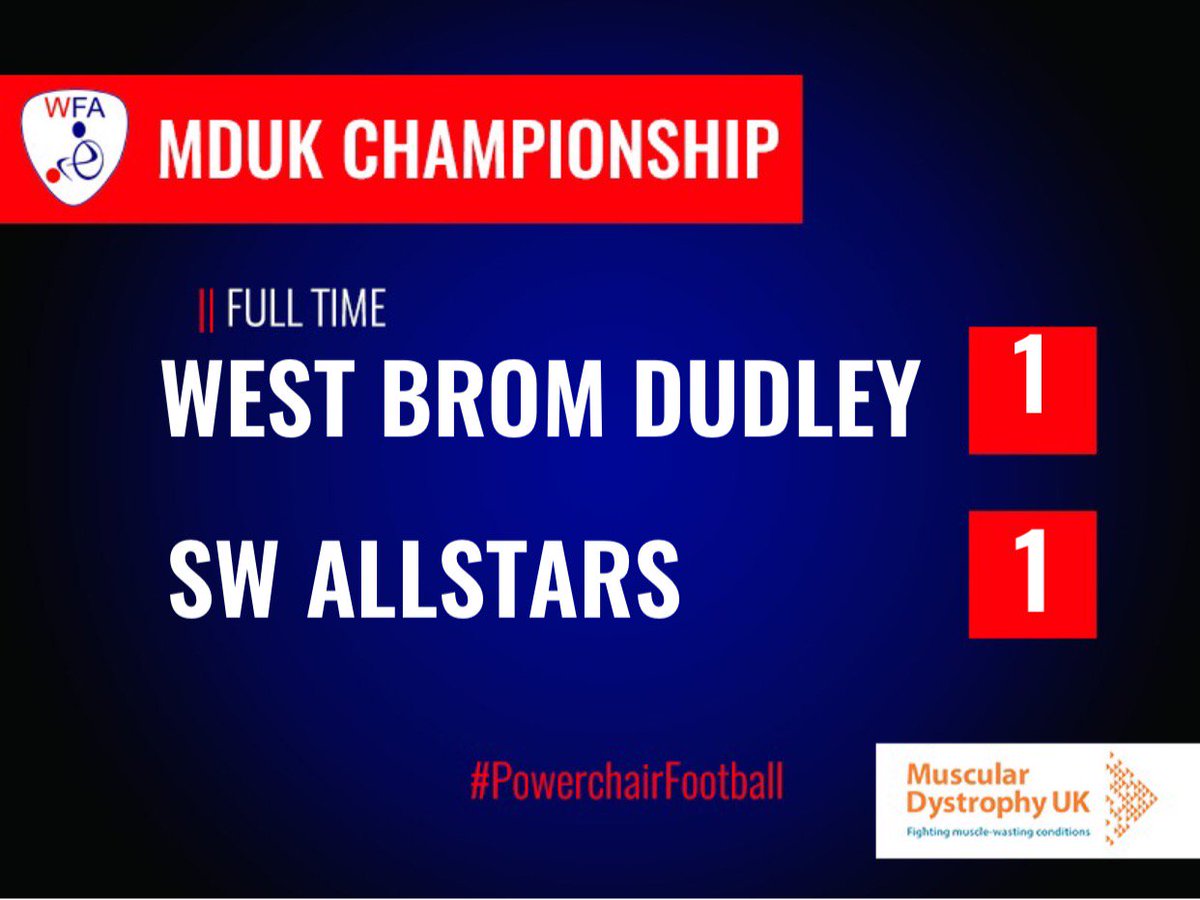 The_WFA's tweet photo. #PowerchairFootball Result from this mornings matches at the MDUK Championship https://t.co/b3Tppk5rW9