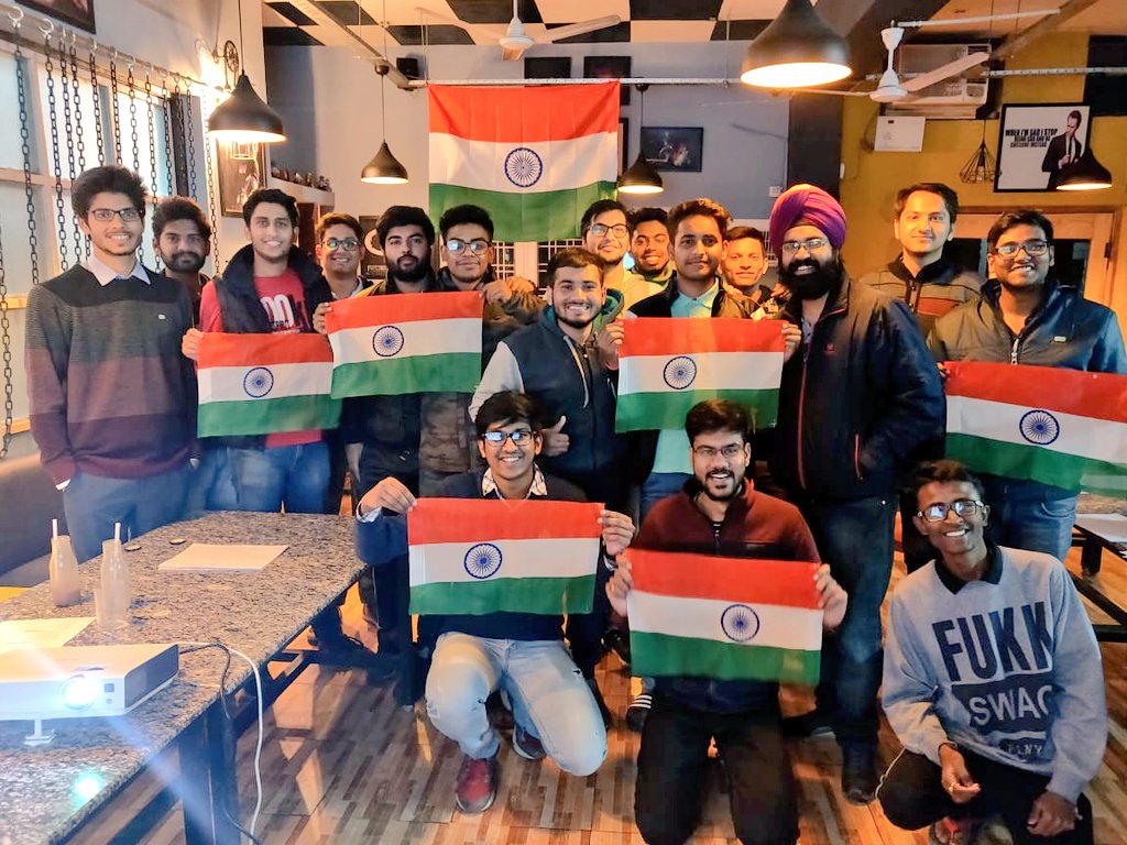 kunalsinghal_'s tweet photo. While the Indian Football Team was trying hard to fight against Jordan, around 20 people came out in the biting cold of #Dehradun to support the Blue Tigers. ๐ฎ๐ณ
#JORIND #IndianFootball #BackTheBlue #FPFScreenings #FootballUnited https://t.co/KT5YpDPVKx