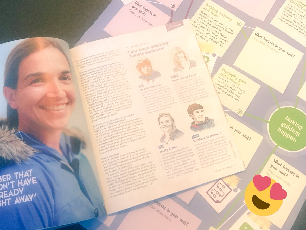 StonehouseGG's tweet image. We 💖 reading inspirational #wowwoman stories in @Girlguiding magazines! So many jam-packed into this month’s expedition issue. Plus our very own VIP visitor to Stonehouse Guides features too @EmmaFGuthrie with @Chief_Guide team #EveryGirl #InspireGirls