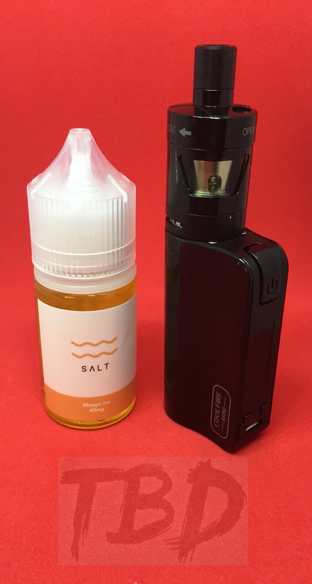 its_TBD1's tweet photo. 40mg nic salts. Going on then. What a way to start the day. @Innokintech @VapinGreek @pbusardo #CoolfireMini #Zenith #Salt #MangoIce #40mg #PianoBlack #MurderedOut https://t.co/QJI7WnqIAV