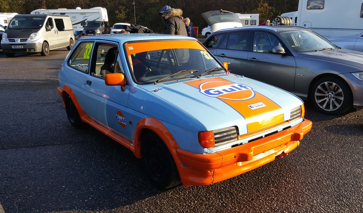 This Mk2 #Ford #Fiesta running a Zetec in it held its own pretty well on the track #classiccar <a href="/LOOKATMYFORD/">Look at my ford</a> <a href="/classicfordmag/">Classic Ford</a> #brandshatch #britcar