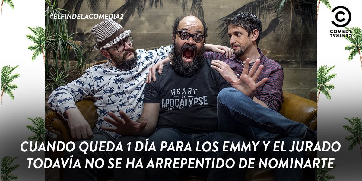 ComedyCentralES's tweet photo. Los @iemmys ya están casi aquí y queremos saber cuál sería para ti el fin de la comedia... 😏 ¡Para que te lleves un regalo de #ElFinDeLaComedia2! 🤗 Participa en nuestro concurso antes del martes 20 con el hashtag #ElFinDeLaComediaSería 👉 Lo tienes fijado en nuestro Twitter 😉 https://t.co/o2IFwdtJDH