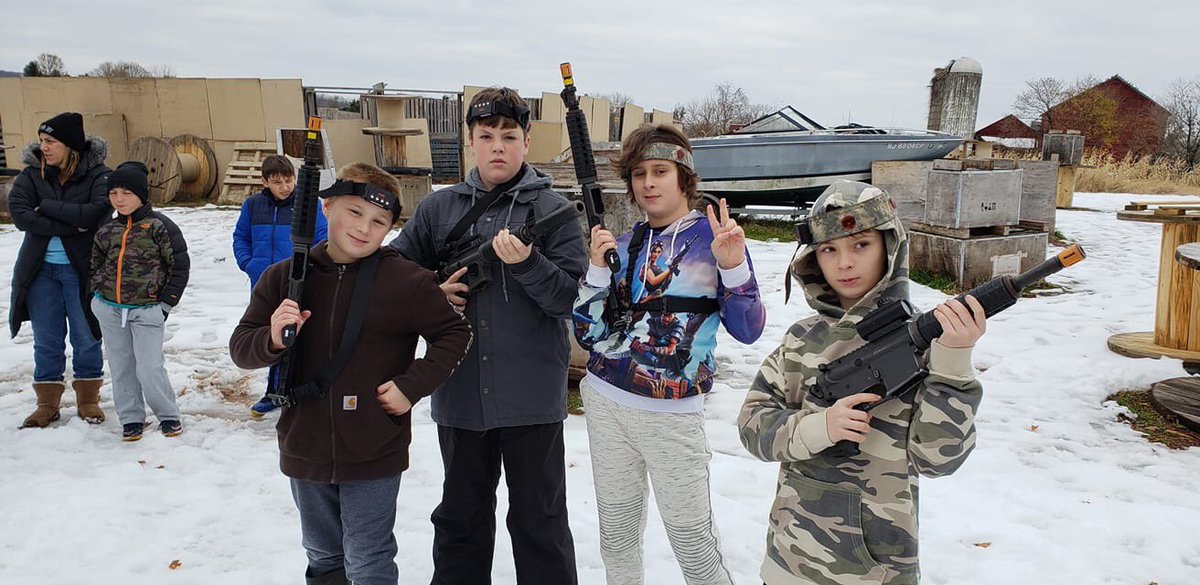 BullseyeLaser's tweet photo. Fortnite Lasertag in the snow? We got you covered. #Bullseyevirtualcombat #lasertag #newjersey #icombat #getoffthecouchandplay #lasertagnj #pewpewlife #squad #ar15 #videogames #gamer #blackops4 #njgaming #njgamers #cod #bf1 #fortnite #pubg #njisntboring #hunterdoncountynj https://t.co/MFQNNyLlLQ
