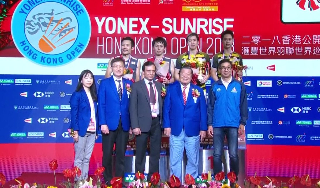 Marcus Gideon/Kevin Sanjaya dan Takeshi Kamura/Keigo Sonoda di Hong Kong Open 2018