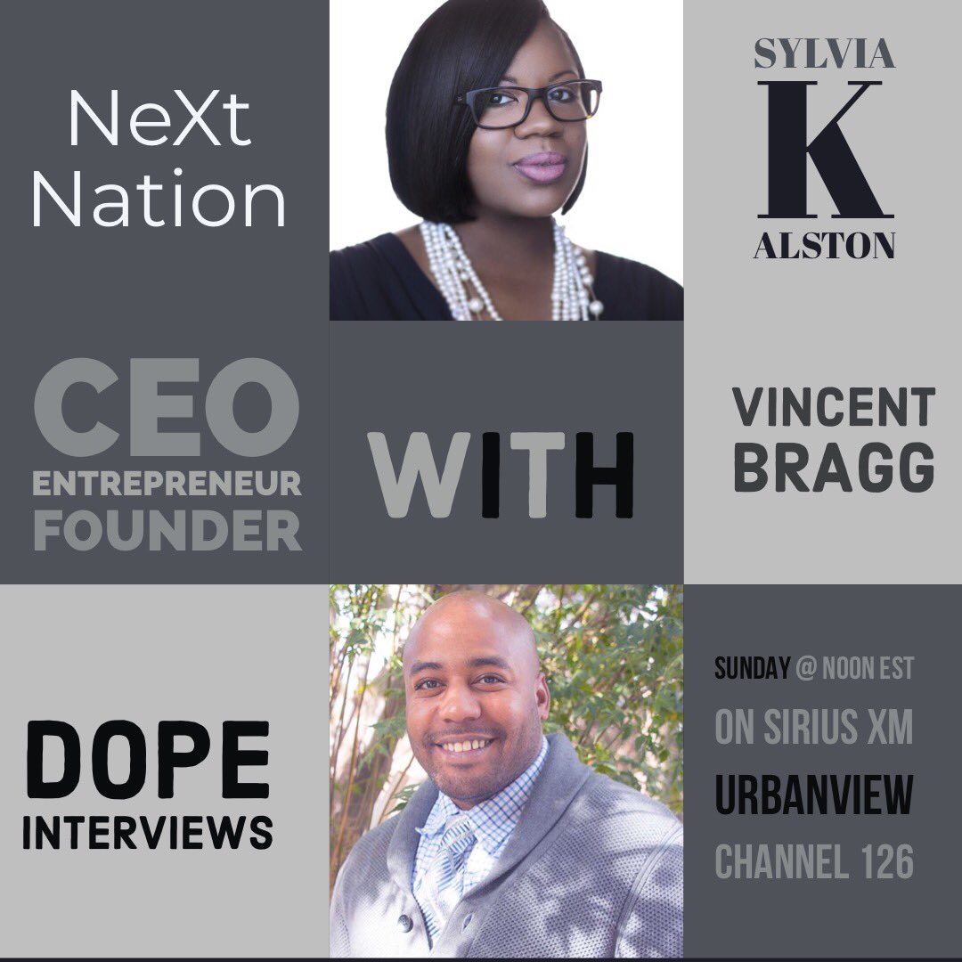 SylviaKAlston's tweet photo. Today- Next Nation| 🕛EST @SXMUrbanView Vincent Bragg CEO & Founder of #ConCreates tells how he started a creative agency by utilizing untapped talent from formerly & incarcerated persons in our criminal justice system. https://t.co/OShWkgkVfG #dopeinterviews #NeXTNation #4ward https://t.co/mt3yjwJ56f
