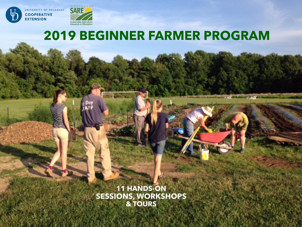 UDExtension's tweet photo. A unique, 11-session program covering topics &amp; best practices a beginning farmer in vegetable &amp; fruit production needs to know! Begins Jan. 2019. Please RT &amp; tag! Visit link for more info: https://t.co/Jrp3YObJZP @SAREProgram @AgricultureDE @MidAtFarmCredit  @DEFarmBureau https://t.co/cUZh76AWFq