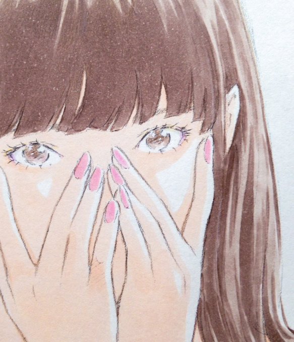 「covering face long hair」 illustration images(Latest)｜5pages