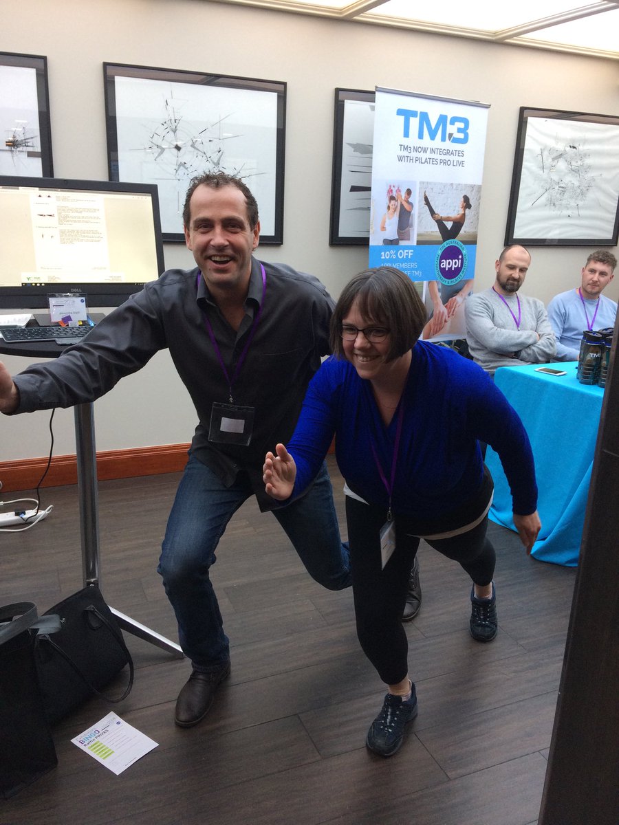 jopilatesneuro's tweet photo. #appi2018 practicing Pilates with Etienne ⁦@PhysiotecHEP⁩ at Pilates conference :-) https://t.co/GWi9UT5ZUU