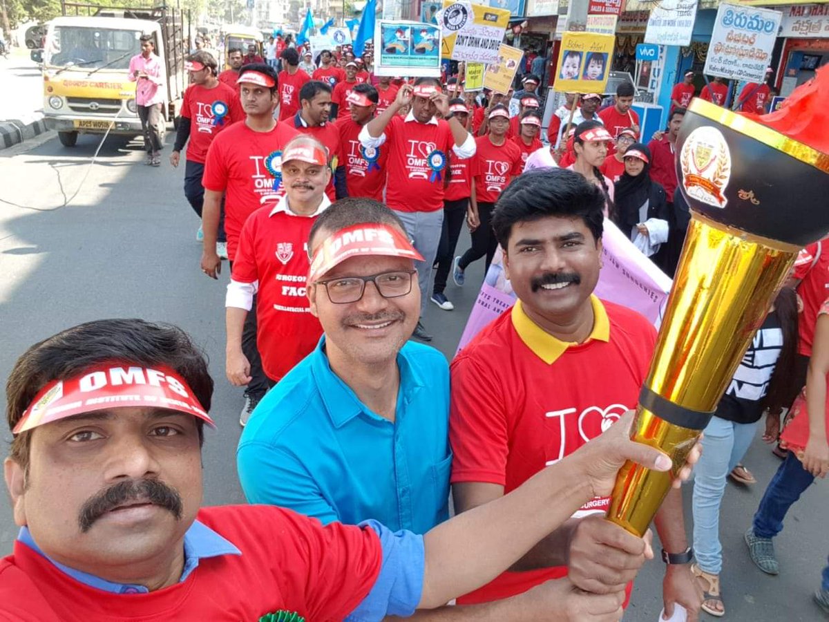 aomsiOfficial's tweet photo. RUN FOR OMFS - An awareness run about “Who we are &amp; What we do” - AN AOMSI initiative 50th Yr - Kanyakumari to Kashmir -  2nd phase -Nizamabad in #Telengana #OMFS #AOMSI #Maxillofacial #ServiceToSociety #RoadSafety #OralCancer @MoHFW_INDIA @PMOIndia @AyushmanNHA https://t.co/wNkbyzkbus