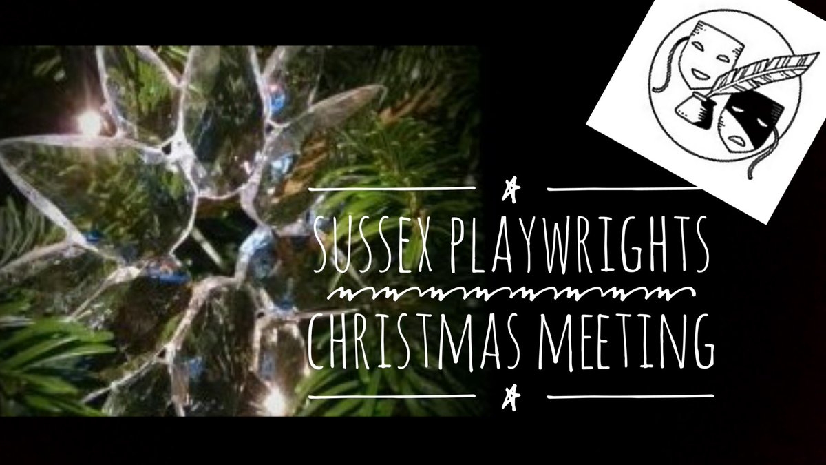PlaywrightsClub's tweet photo. Sussex Playwrights
Christmas meeting

Drama, comedy, stories, wine, nibbles, great conversation - Come join us for our annual event!

All welcome
Free to SPC members
£3/£2 + Equity card to visitors
Inc drinks

New Venture Theatre bar
Bedford Place Brighton 
Dec 2 7-9pm https://t.co/xYhqYD1vxE