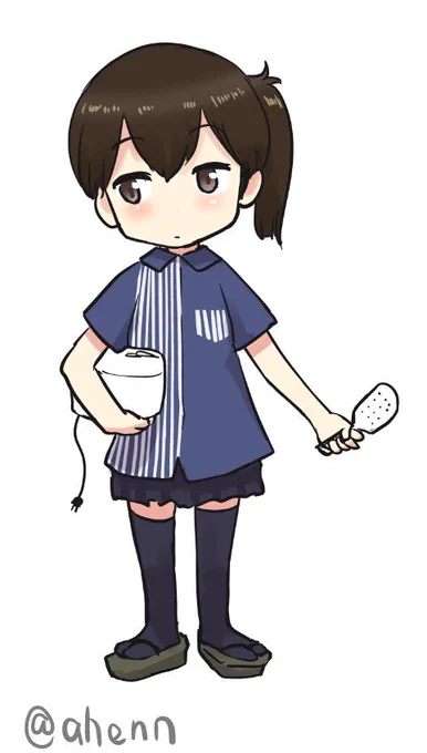 炊飯器持参するローソン加賀さん 
