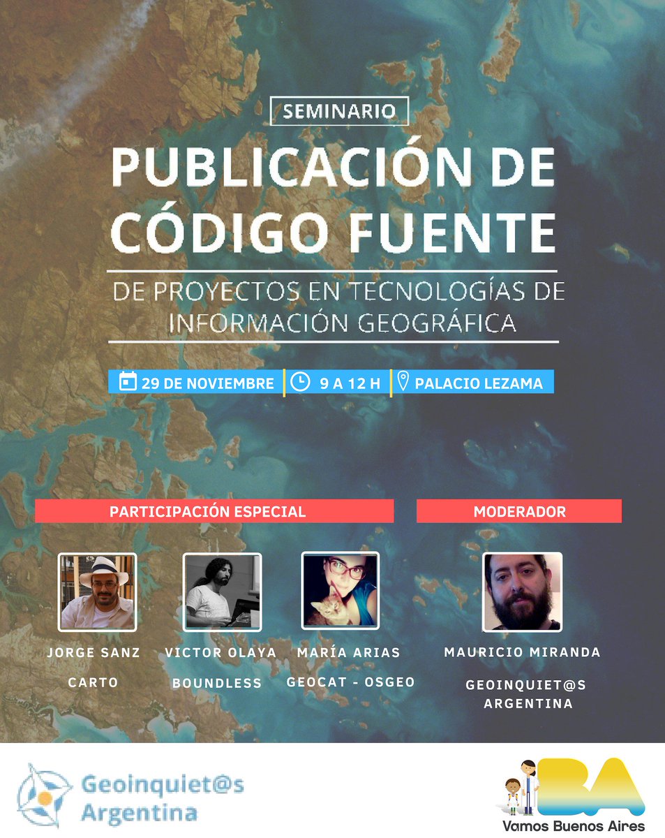 geolibresar's tweet photo. Inscribite ya ya ya 🤓🤓

Tenemos invitados de lujo que contarán sus experiencias mediante teleconferencia.

⬇️⬇️⬇️
https://t.co/v1V3gta3bx

#GeoinquietosAr
#foss4gAR https://t.co/RkAV9gq48s