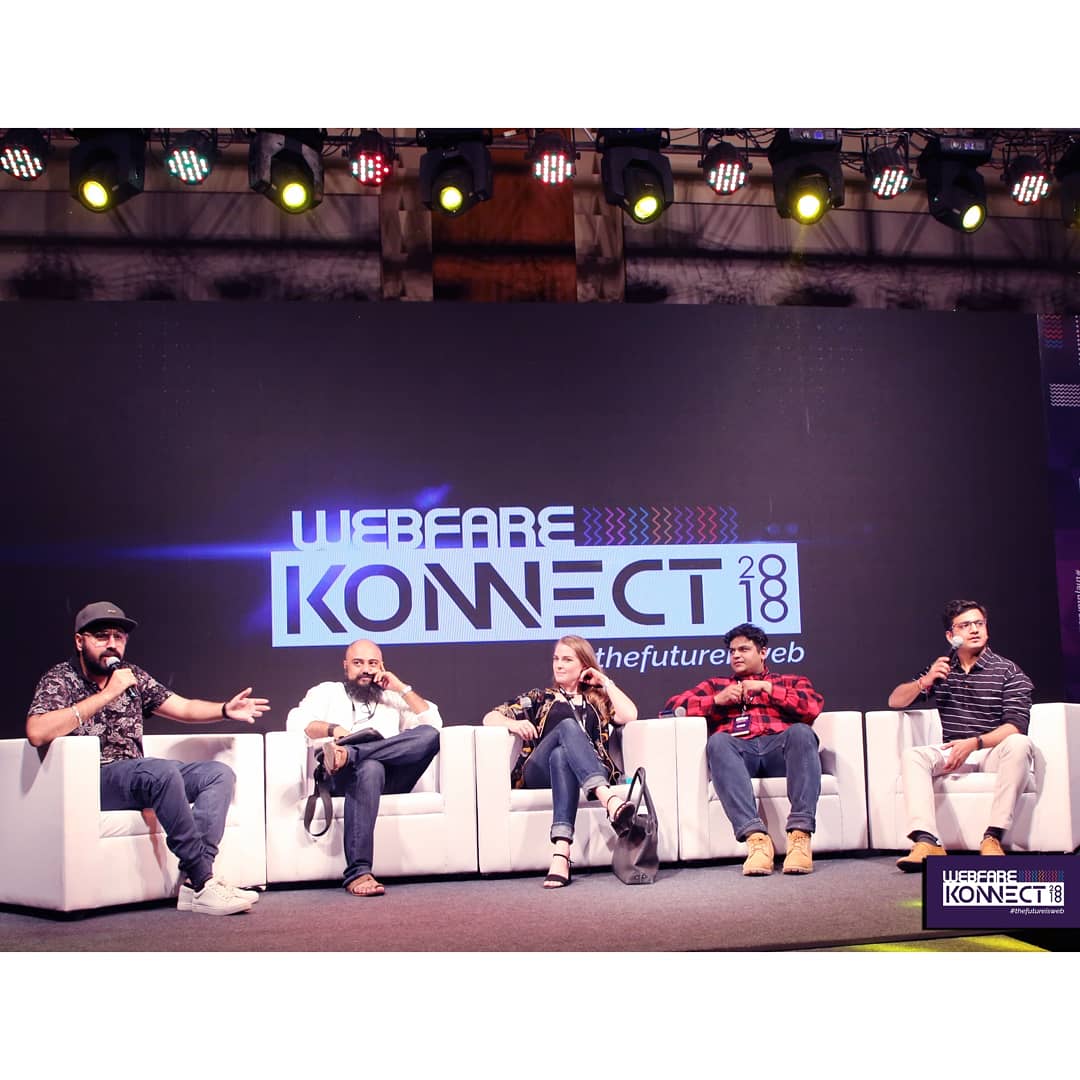 WebFareLive's tweet photo. In Conversation with Sudeep Lahiri - One Digital Entertainment, Paula Mcglynn - CEO of BhaDiPa, Dhruv Sheth - Managing Partner, OML, &amp; Balraj Singh Ghai - Founder, Habitat on the topic '#Comedy a Serious Business.' #WebfareKonnect2018 #Konnect2018 #Webfare #WFK2k18 #WebFest https://t.co/iqJWZw0Jum
