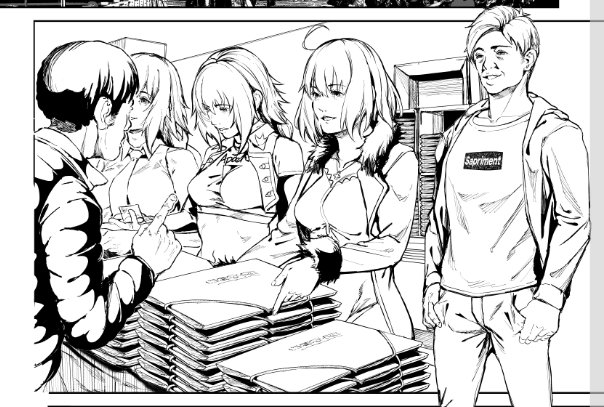 女癖最悪人気シャッターサークル絵描き
×
お気に入りレイヤー売り子
×
レイヤー彼女

#同人版_コスは淫らな仮面_進捗 