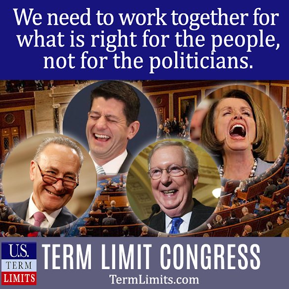 OmellDaniel's tweet image. H George Tavakoli
Public

13h
They're laughing at you all the way to the bank! Let's put America first... not politicians. #TermLimit Congress is an issue everyone on all sides of the political spectrum can agree! Sign the petition at termlimits.com/petition.