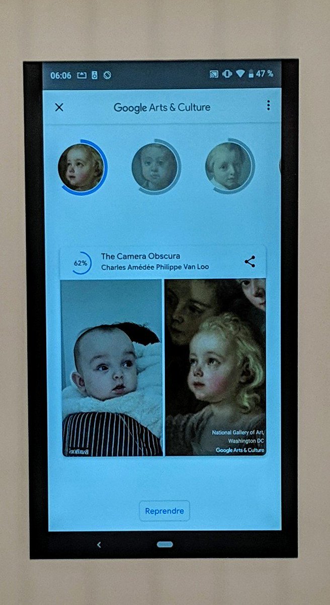 jp_becane's tweet photo. #G7Mois à l'expo #G20Ans de @GoogleEnFrance [Episode 3] : Trouver son sosie grâce à #GoogleArtSelfie et faire son entrée au musée 😍 https://t.co/Sk38uPyRmE