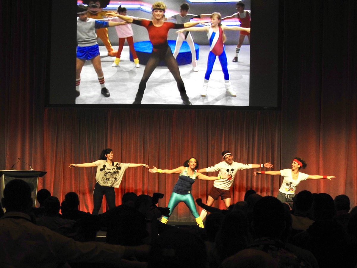 laughingplace's tweet photo. Mousercise is how you start Day 3 of #destinationD https://t.co/8OCqDuIC6L