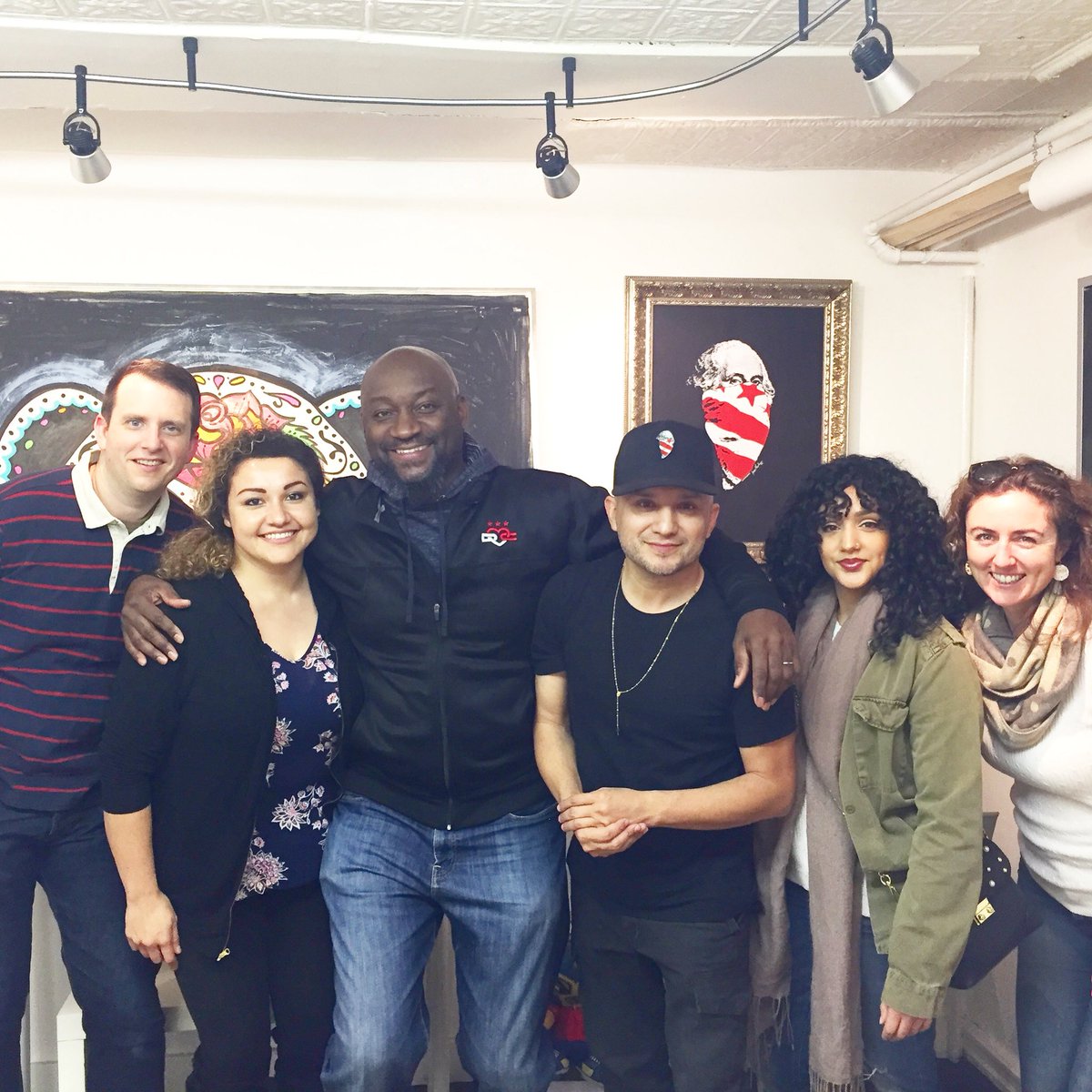 AdamsMorganDay's tweet photo. Thanks for coming out to @corintogallery last night! And special thanks to Josue for creating the branding/logo for Adams Morgan Day and the Holiday Market! Your work is awesome! #AdMoCheer https://t.co/mVtjbEvKWs