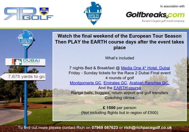Paceygolf's tweet image. Enjoyed watching the R2D final on the #earthcourse.....

Why not join me on my exclusive golf trip to Dubai next November

Watch the action unfold, then play 4 rounds of golf INCLUDING the Earth course. 

@Golfbreaks_Pro @beverleygolf 

#exclusivebreak

ow.ly/TXV830mEwdv