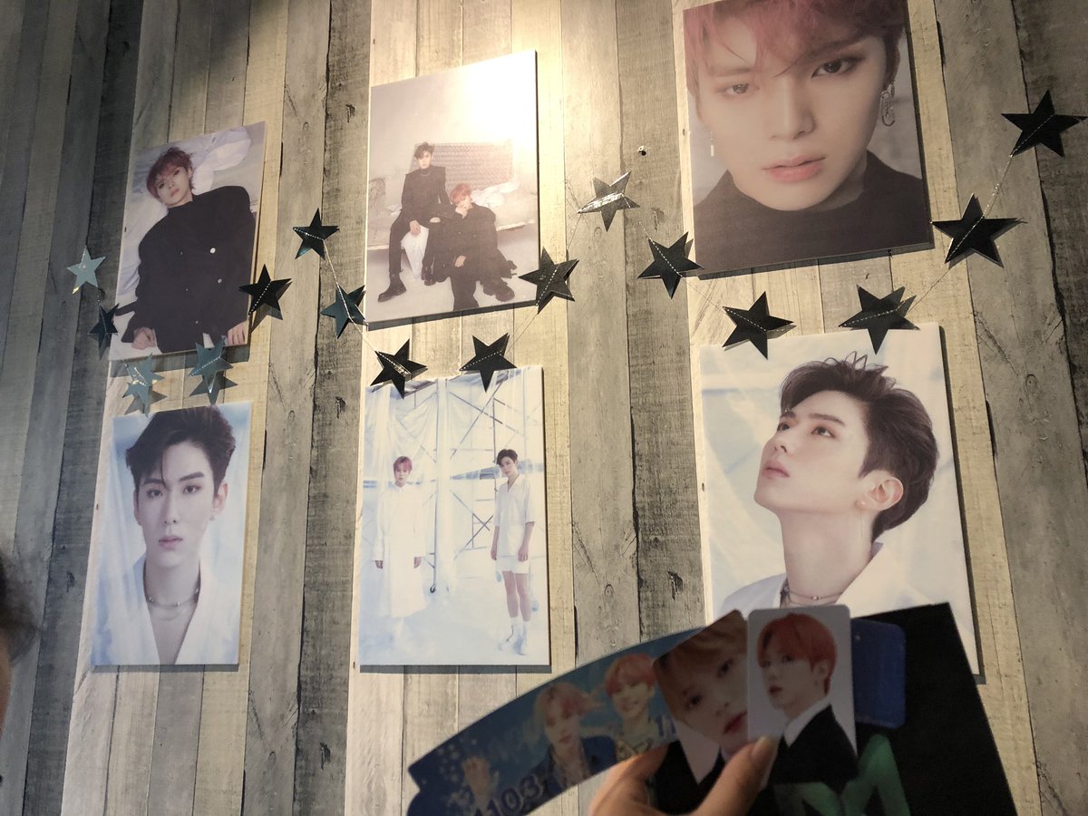 kyunsterx's tweet image. - thank you @projectcode11 for making this event happen, I was so desperate for a kihyuk event !! the cup sleeve was the prettiest ones I've seen and the PCS are also beautiful !! the place was small but packed and that's actually really nice !! the decorations are pretty too !!