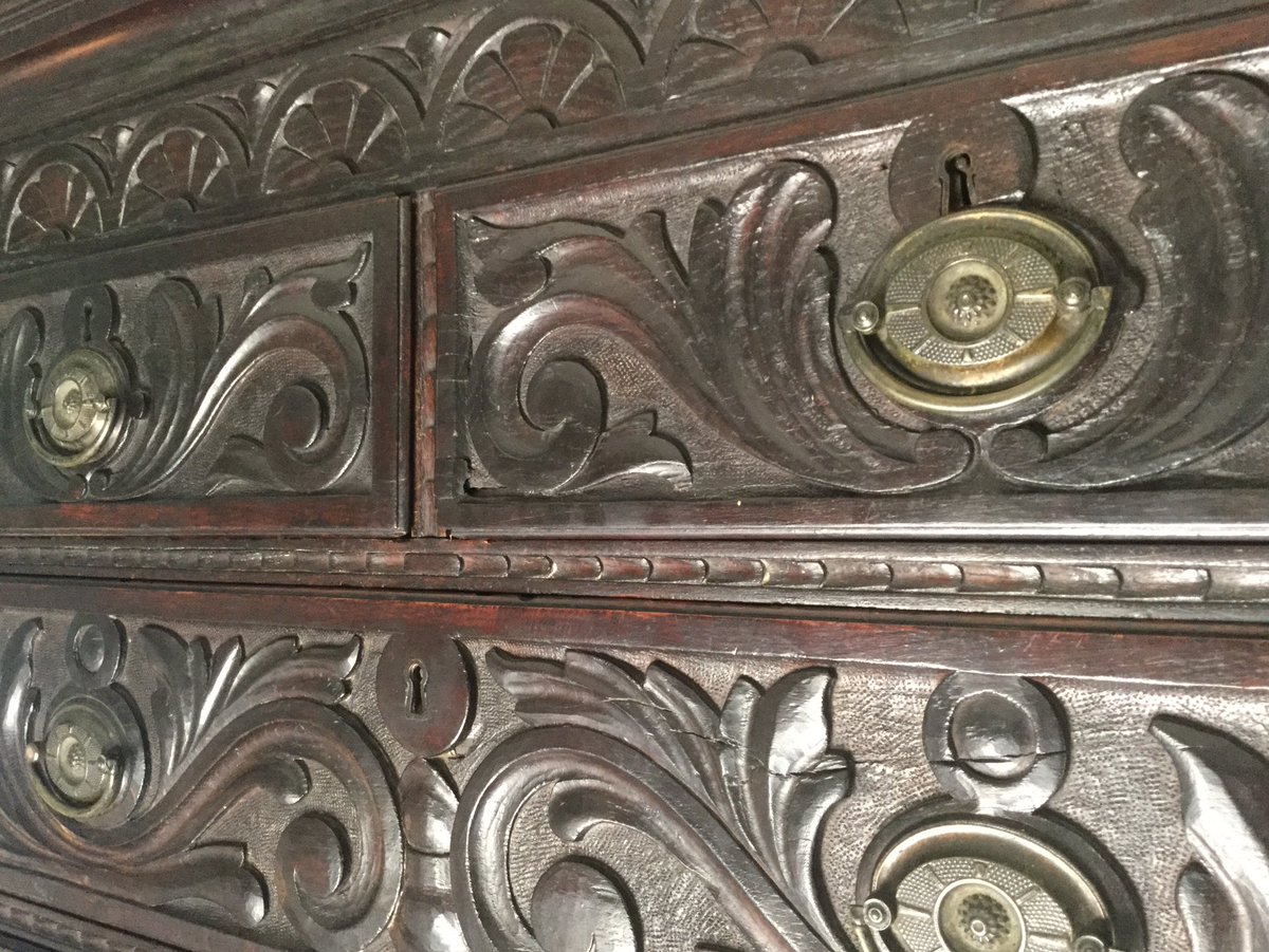 MrJohnNicolson's tweet photo. Wee #McTears auction bargain. Any furniture buffs out there know the date or provenance? It’s big - almost 7ft tall. And it was sold as late 18th Century. But I’m guessing Scottish and earlier -though with later handles. https://t.co/xMkTdQ3R67
