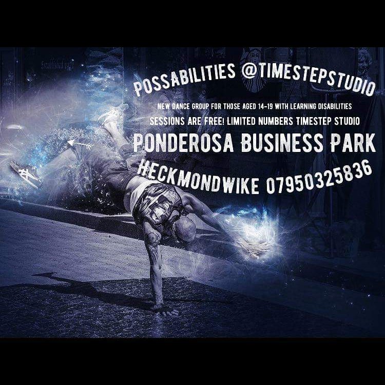 New @ TCD - PossAbilities! 

Fun, active dance sessions age 14-19 with learning disabilities 

PossAbilities is FREE!  

Starts Friday 30th November 3.45pm 

Limited places

Reservations - timestepcommunitydance@gmail.com