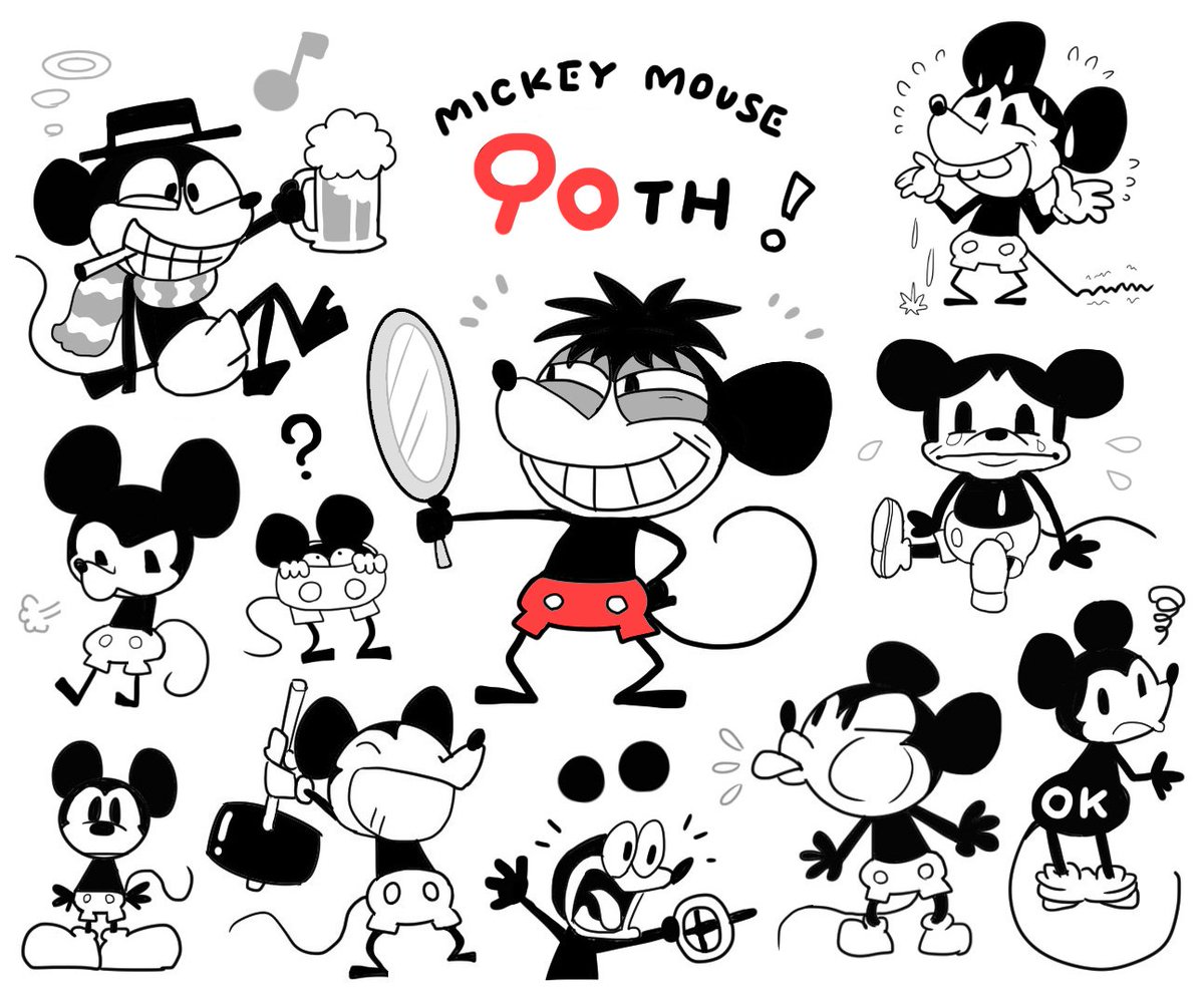 #ミッキーマウス生誕祭
#ミッキー90周年 
#Mickey90 

初期のヤンチャでやさぐれたミッキーが好き。 