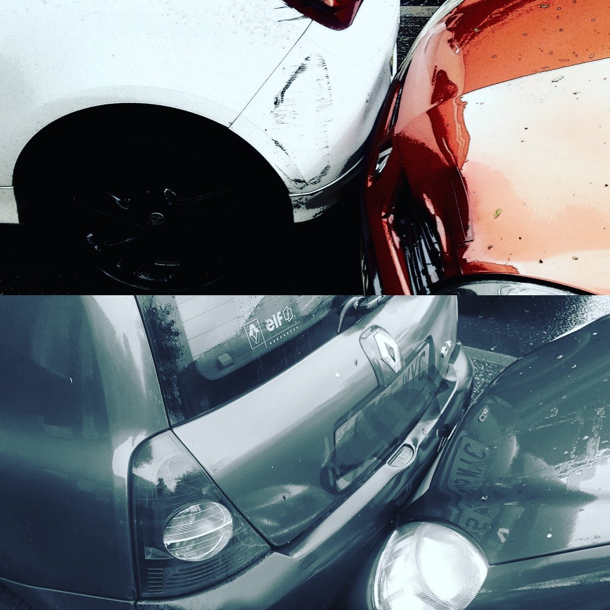 roky2098's tweet photo. Part of my life resemble this picture and my poor little #car, #renultclio. (#squeeze #jam ##push #squash #crash) #nevergiveup #forgive
#collision
#savechildern 
#drivesafe
#parkcar #renult #diesel #accident #street #vehicle #truck #londonist #instagram #instagramers https://t.co/HKzqGQYShA