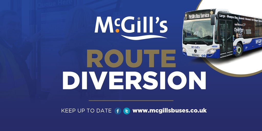 Road closure Chapelton Bridge #PortGlasgow on Mon 19-Wed 21 Nov! Services 535/545 will divert: Weir St, Gibshill Rd&amp;A8 continuing to Port Glasgow Centre in both directions. We’re unable to serve Lansbury St, Mitchell St, Farquhar Rd, Birkmyre Ave, Lilybank Rd, Glen Ave&amp;Balfour St