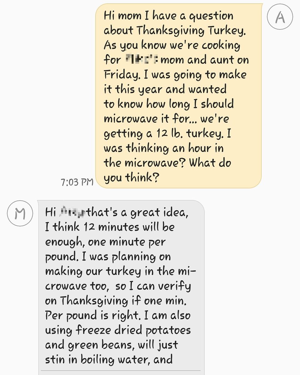 no_surrender's tweet photo. My mom didn't fall for it.... instead she played along 👏
#likemotherlikedaughter
#microwaveturkey #turkeychallenge https://t.co/DDODtlYDpE