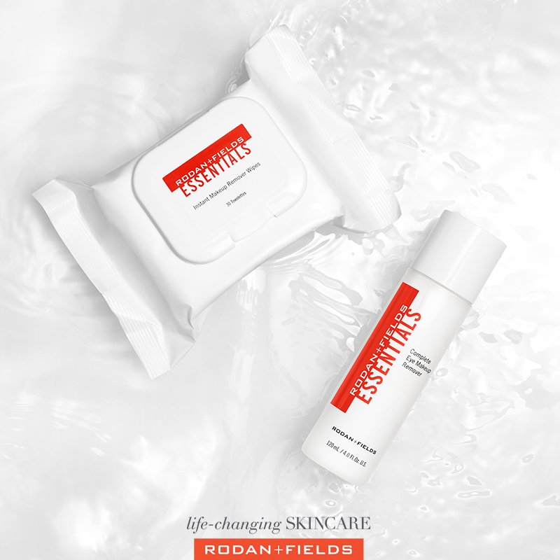 BCavanaugh's tweet photo. Instant Make Up Remover wipes are ultra-soft cloths that gently yet effectively dissolve long-wearing makeup, dirt and oil. And, oil-free, dual-phase eye make up remover, a formula to gently and completely erase eye makeup. #rfessentials #rf #rodanandfields https://t.co/wofWerictL