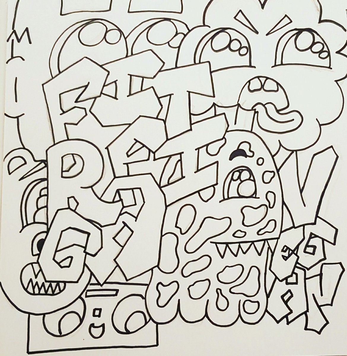 PThrelfall's tweet photo. Going to colour this tonight :) new one today!
#graffoodle #veganartist #veganasfuck #veganuk #vegan #graffitionpaper #graffiti #cartoon #cute #instagood #awesome #colouringbook #doodling #followme #govegan #justice #mindfulness #friendsnotfood https://t.co/N8PqObTWjF